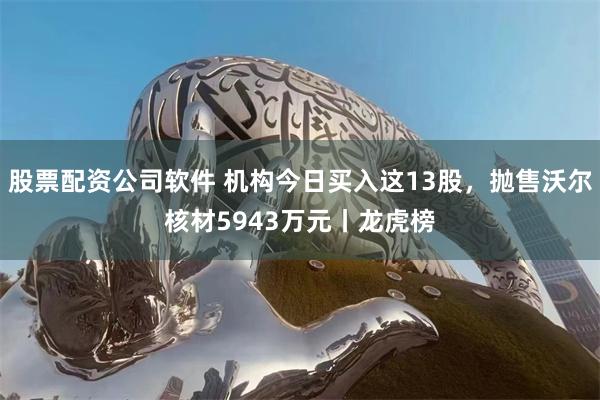 股票配资公司软件 机构今日买入这13股，抛售沃尔核材5943万元丨龙虎榜