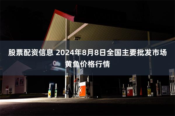 股票配资信息 2024年8月8日全国主要批发市场黄鱼价格行情