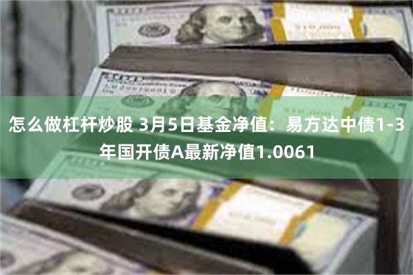 怎么做杠杆炒股 3月5日基金净值：易方达中债1-3年国开债A最新净值1.0061